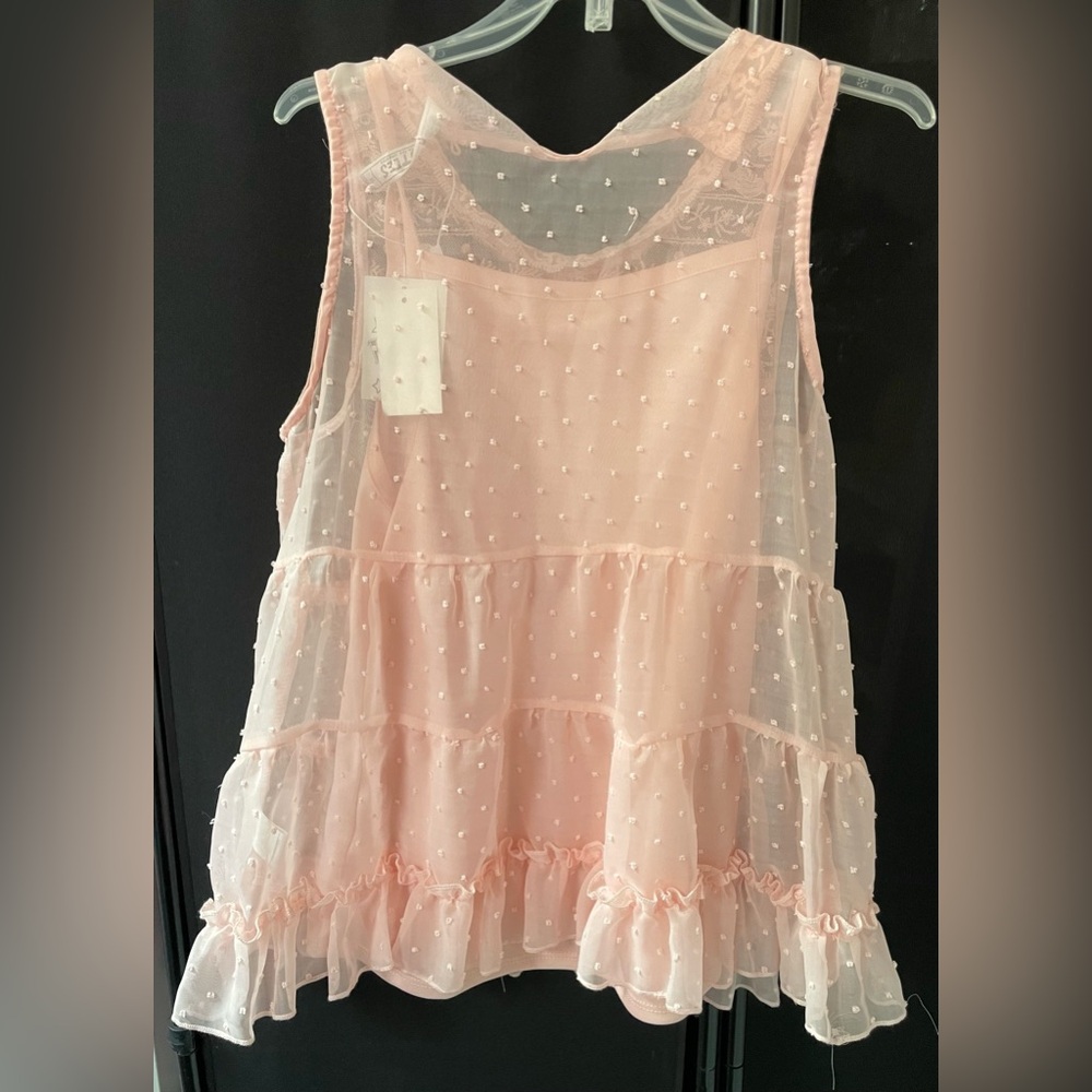 BEAUTEES 3pc Girls Victorian style Top, slip & leggings blush color Size XL NWT - Picture 8 of 9